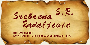 Srebrena Radaljević vizit kartica